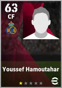 Youssef Hamoutahar eFootball 2026 player card — 63 OVR CF
