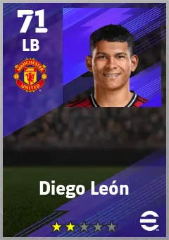 Diego Leon eFootball 2026 player card — 71 OVR LB