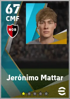 Jeronimo Mattar eFootball 2026 player card — 67 OVR CMF