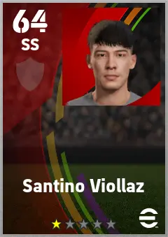 Santino Viollaz eFootball 2026 player card — 64 OVR SS