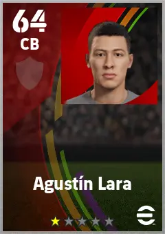 Agustin Lara eFootball 2026 player card — 64 OVR CB