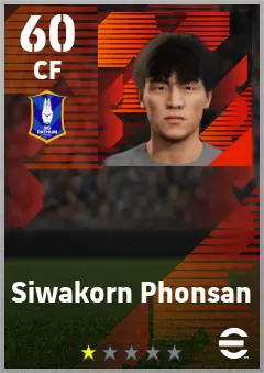 Siwakorn Phonsan eFootball 2026 player card — 60 OVR CF