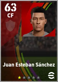 Juan Esteban Sanchez eFootball 2026 player card — 63 OVR CF