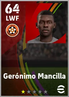 Geronimo Mancilla eFootball 2026 player card — 64 OVR LWF