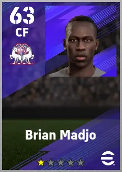 Brian Madjo eFootball 2026 player card — 63 OVR CF