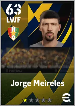 Jorge Meireles eFootball 2026 player card — 63 OVR LWF