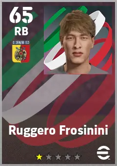 Ruggero Frosinini eFootball 2026 player card — 65 OVR RB
