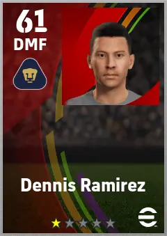 Dennis Ramirez eFootball 2026 player card — 61 OVR DMF