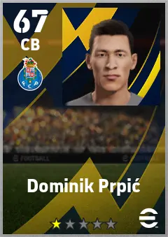 Dominik Prpic eFootball 2026 player card — 67 OVR CB