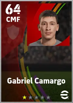 Gabriel Camargo eFootball 2026 player card — 64 OVR CMF