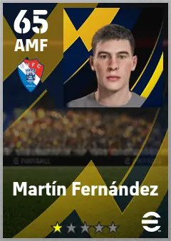 Martin Fernandez eFootball 2026 player card — 65 OVR AMF