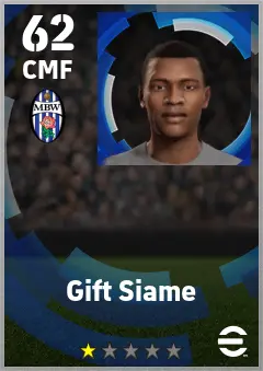Gift Siame eFootball 2026 player card — 62 OVR CMF