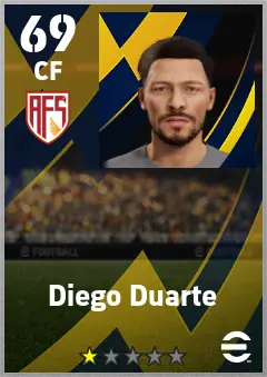 Diego Duarte eFootball 2026 player card — 69 OVR CF