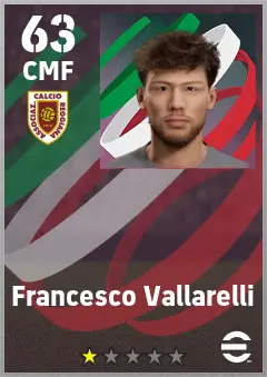 Francesco Vallarelli eFootball 2026 player card — 63 OVR CMF