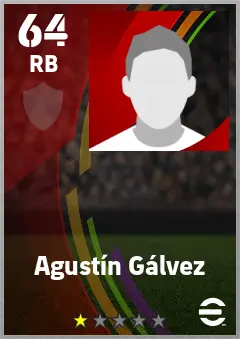 Agustin Galvez eFootball 2026 player card — 64 OVR RB
