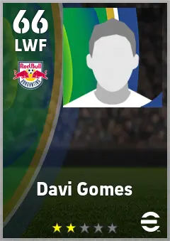 Davi Gomes eFootball 2026 player card — 66 OVR LWF