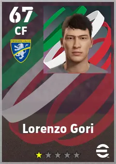 Lorenzo Gori eFootball 2026 player card — 67 OVR CF