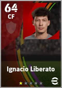 Ignacio Liberato eFootball 2026 player card — 64 OVR CF