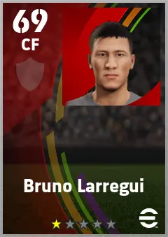 Bruno Larregui eFootball 2026 player card — 69 OVR CF