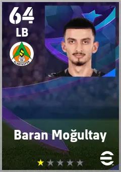 Baran Mogultay eFootball 2026 player card — 64 OVR LB
