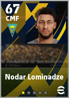 Nodar Lominadze eFootball 2026 player card — 67 OVR CMF