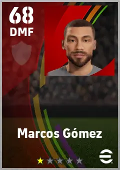 Marcos Gomez eFootball 2026 player card — 68 OVR DMF