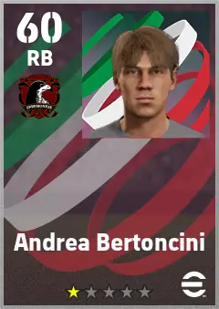 Andrea Bertoncini eFootball 2026 player card — 60 OVR RB