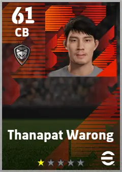Thanapat Warong eFootball 2026 player card — 61 OVR CB
