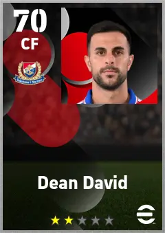 Dean David eFootball 2026 player card — 70 OVR CF