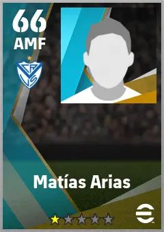 Matias Arias eFootball 2026 player card — 66 OVR AMF