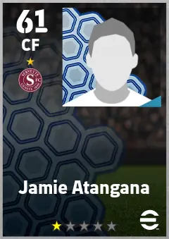 Jamie Atangana eFootball 2026 player card — 61 OVR CF