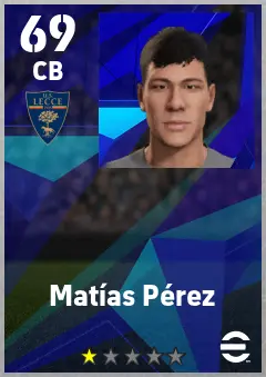 Matias Perez eFootball 2026 player card — 69 OVR CB