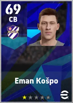 Eman Kospo eFootball 2026 player card — 69 OVR CB