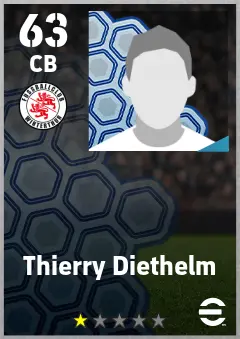 Thierry Diethelm eFootball 2026 player card — 63 OVR CB