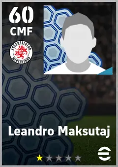 Leandro Maksutaj eFootball 2026 player card — 60 OVR CMF
