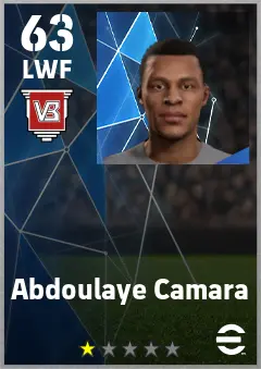 Abdoulaye Camara eFootball 2026 player card — 63 OVR LWF