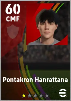 Pontakron Hanrattana eFootball 2026 player card — 60 OVR CMF