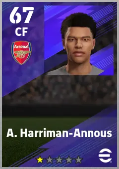 A. Harriman-Annous eFootball 2026 player card — 67 OVR CF