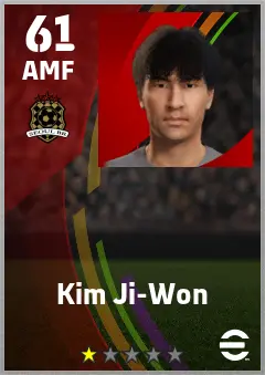 Kim Ji-Won eFootball 2026 player card — 61 OVR AMF