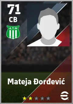 Mateja Dordevic eFootball 2026 player card — 71 OVR CB