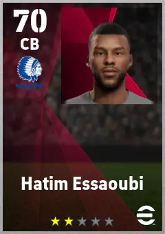 Hatim Essaoubi eFootball 2026 player card — 70 OVR CB