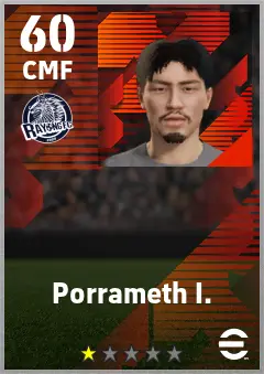 Porrameth I. eFootball 2026 player card — 60 OVR CMF
