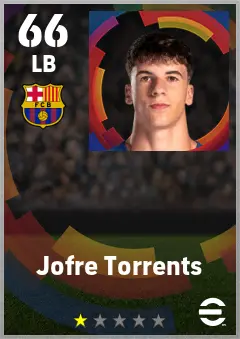 Jofre Torrents eFootball 2026 player card — 66 OVR LB