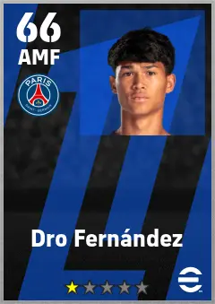 Dro Fernandez eFootball 2026 player card — 66 OVR AMF