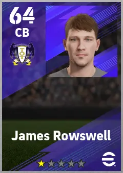 James Rowswell eFootball 2026 player card — 64 OVR CB