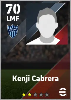 Kenji Cabrera eFootball 2026 player card — 70 OVR LMF