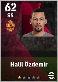 Halil Ozdemir eFootball 2026 player card — 62 OVR SS
