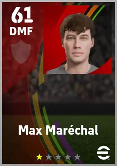 Max Marechal eFootball 2026 player card — 61 OVR DMF