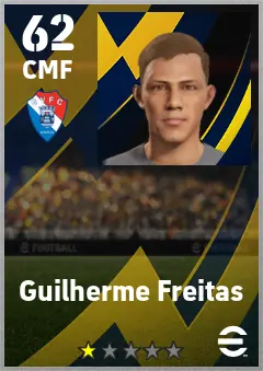 Guilherme Freitas eFootball 2026 player card — 62 OVR CMF