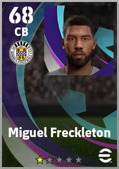 Miguel Freckleton eFootball 2026 player card — 68 OVR CB